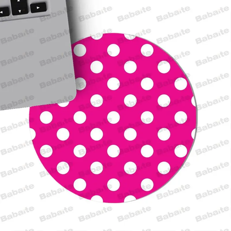 Игровые коврики Babaite в горошек круглый коврик для мыши размер 20x20 см 22x22