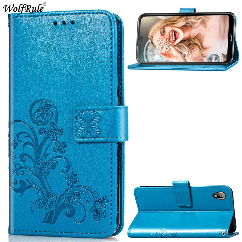 For Cover Huawei Y5 2019 Case Flip PU Card Holder Wallet Pouch Protective Bumper Phone Bag 5.71'' | Мобильные телефоны и