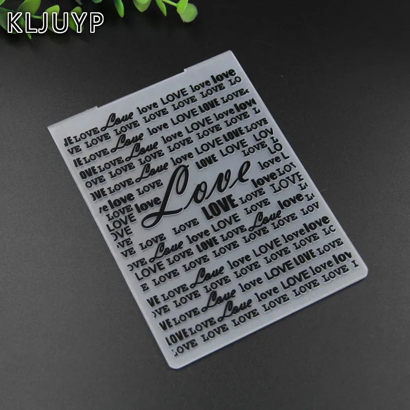 

KLJUYP Love Plastic Embossing Folders for DIY Scrapbooking Paper Craft/Card Making Decoration Supplies