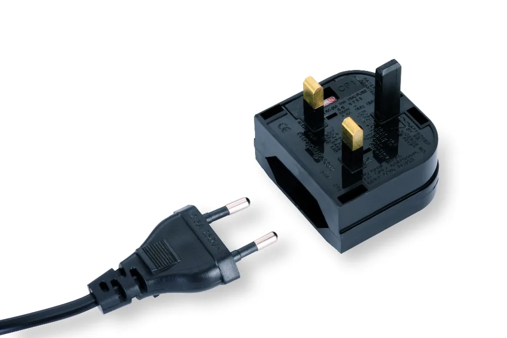 5 шт. Бесплатная доставка 5А 2Pin EU до 3Pin UK адаптер штекер BS5732 AC Разъем питания для