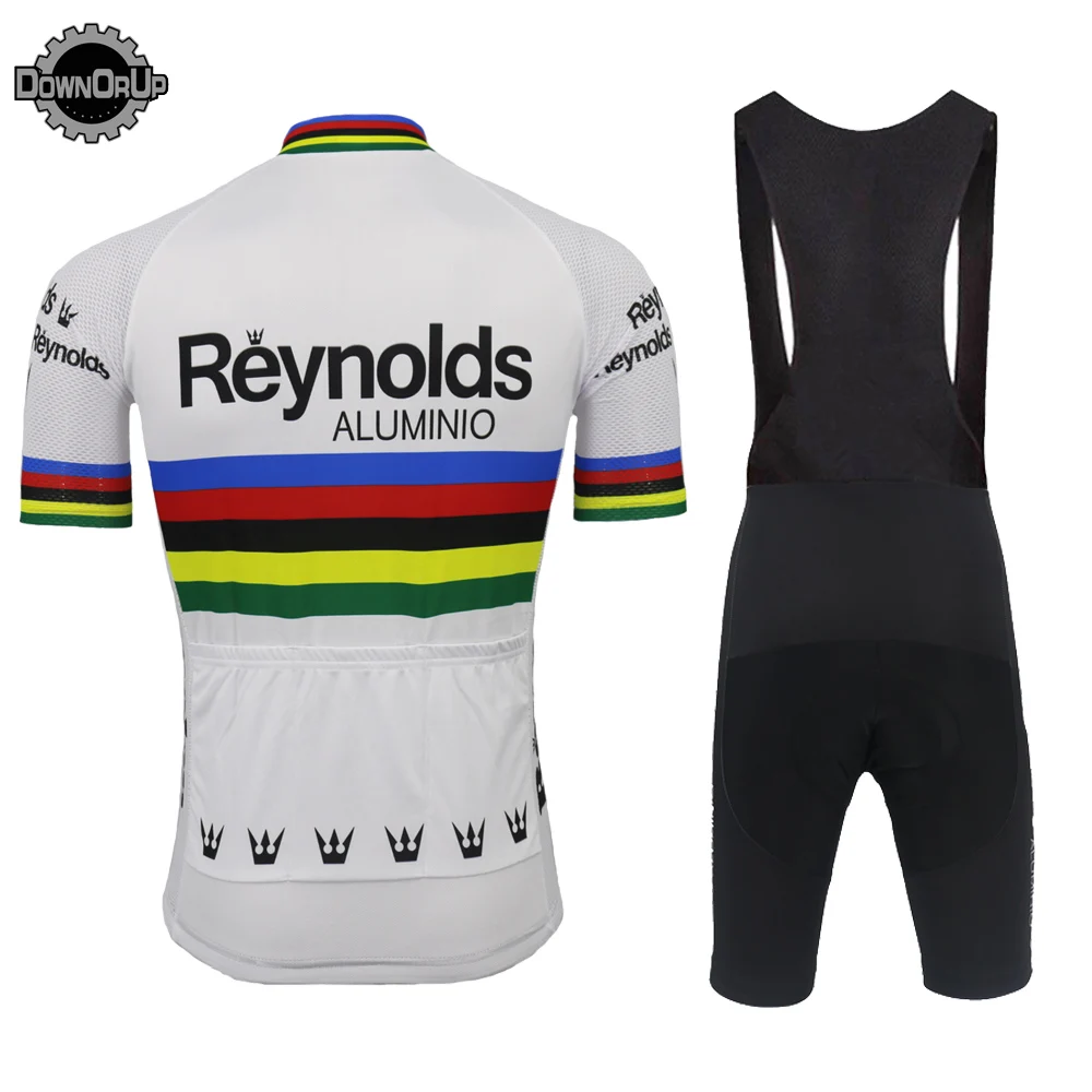 Мужская одежда для гонок в стиле ретро белая велосипедная Джерси 2020 комплект