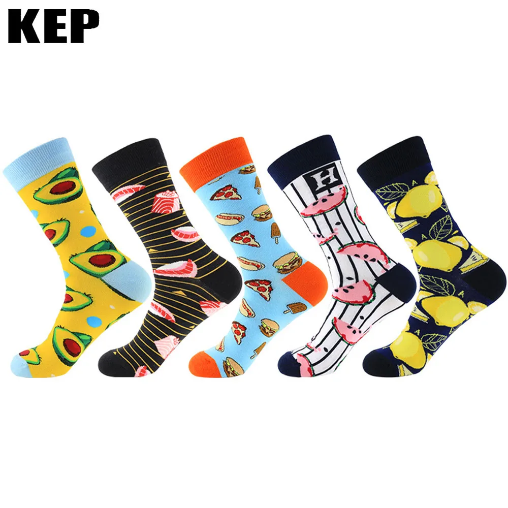 Мужские носки зимние модные креативные из чесаного хлопка Веселые в стиле