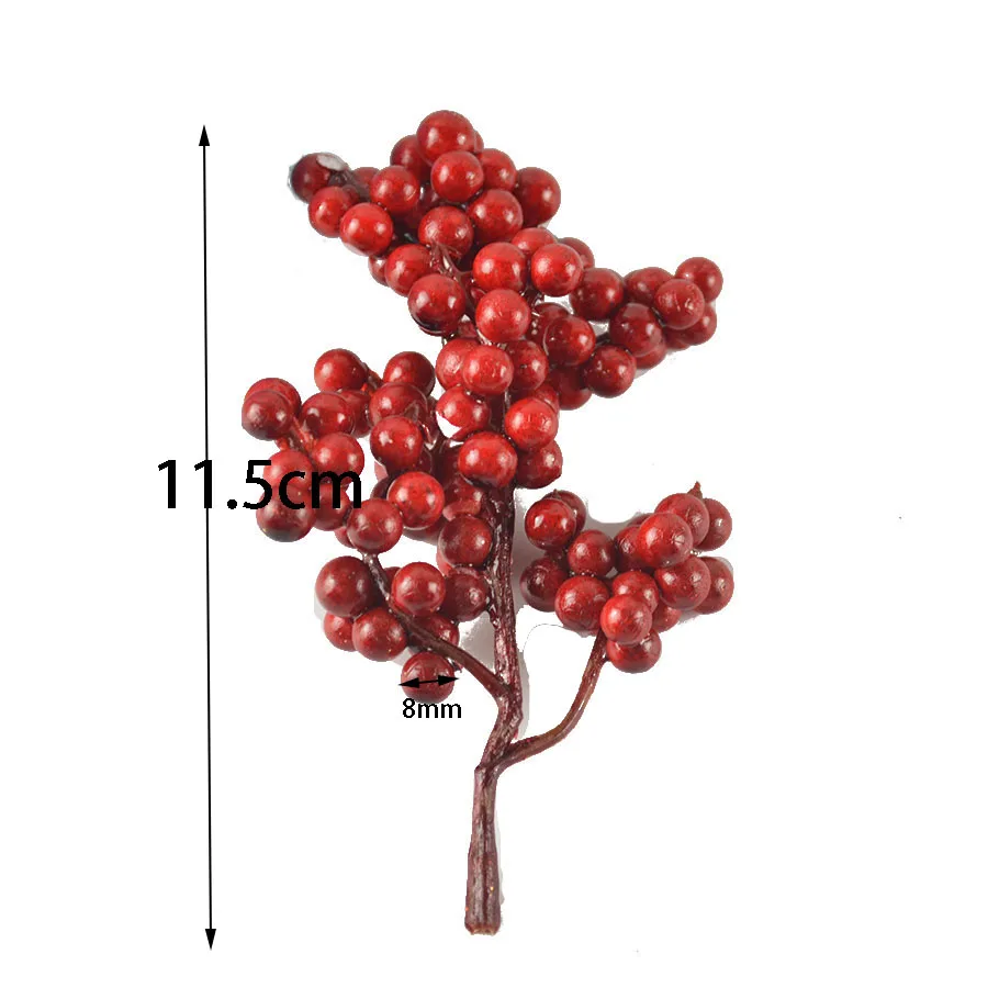 20 Foam red berry picks For Christmas wreath/home decor/ flower crown/ candle wreath raw material DIY Beads