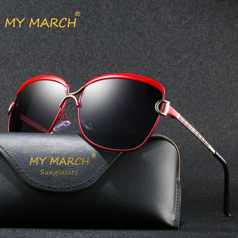 MYMARCH брендовые дизайнерские поляризационные солнцезащитные очки для женщин с