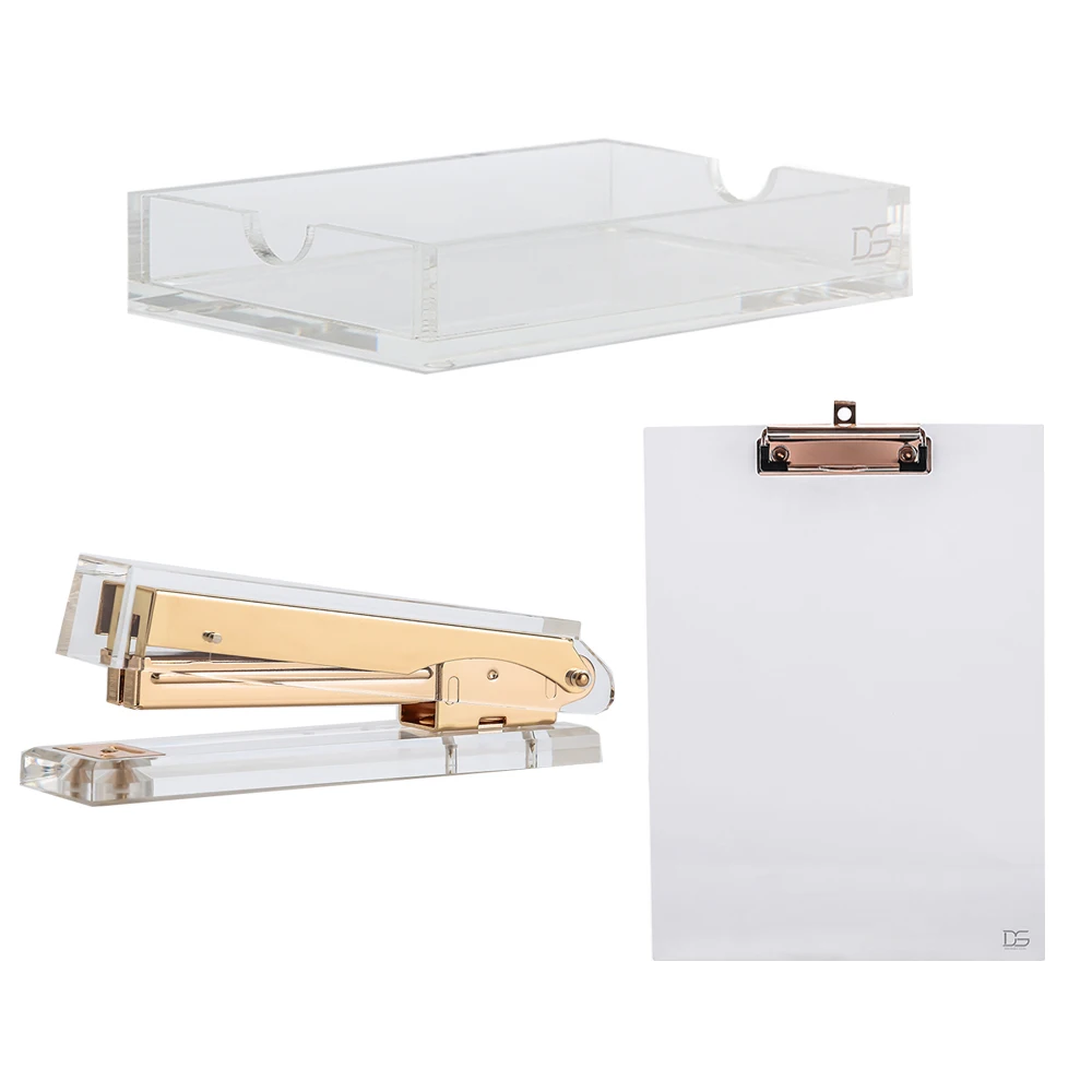 3 шт./набор прозрачные блокноты для записей + акриловые акриловый степлер|kit for