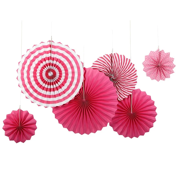 style 15 New Orange Set Paper Crafts Home Hanging Decoration Party Birthday Wedding Baby Shower Sunshine Bright Color Paper Fan - Цвет: style 15