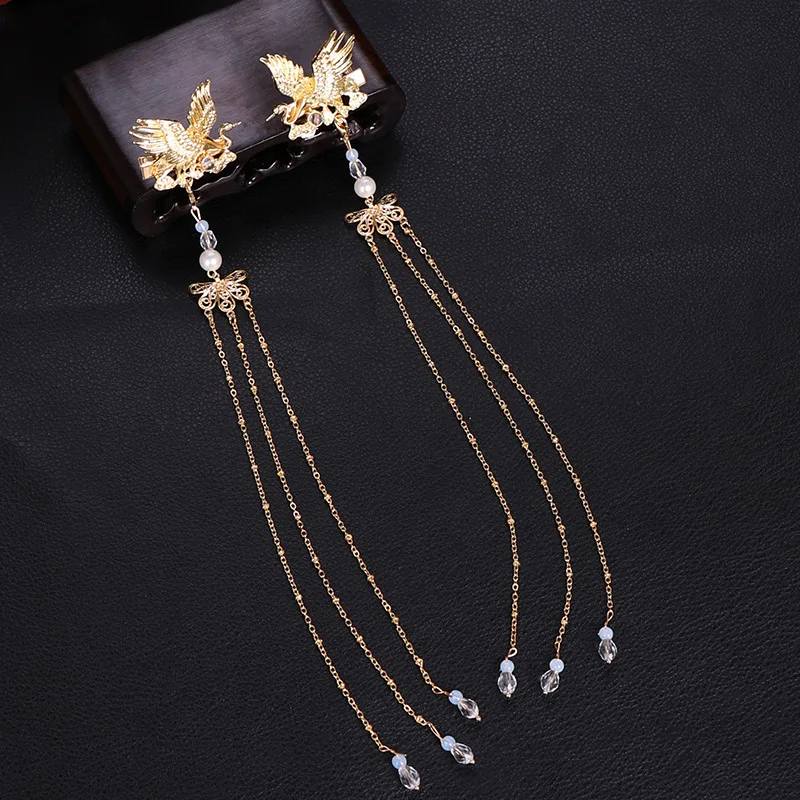 Горяч-продавая птица с длинной бахромой заколки для девочек детское украшения