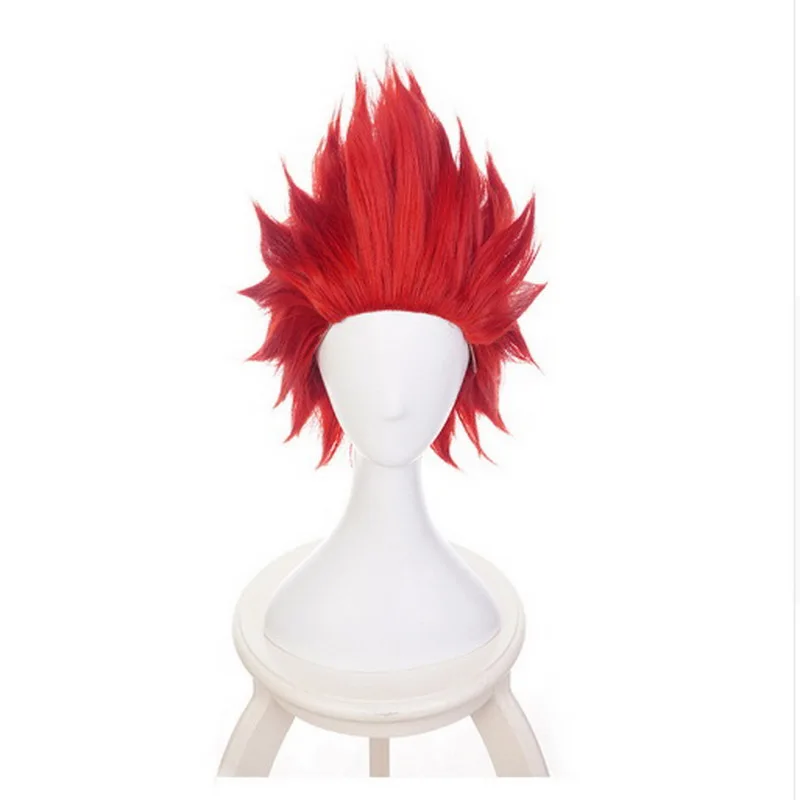Аниме Мой герой Academy Kirishima Eijiro короткий красный косплей парик Boku no Hero Academy костюм на Хэллоуин синтетические волосы Perucas - Цвет: Красный