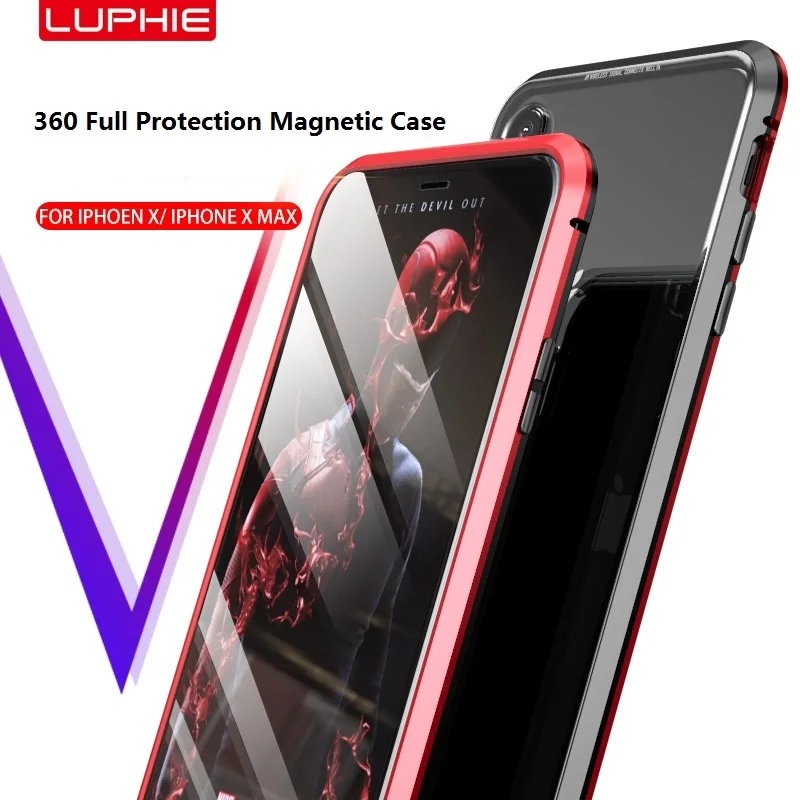LUPHIE 360 полностью защищающий передний задний стеклянный чехол для телефона iPhone XS