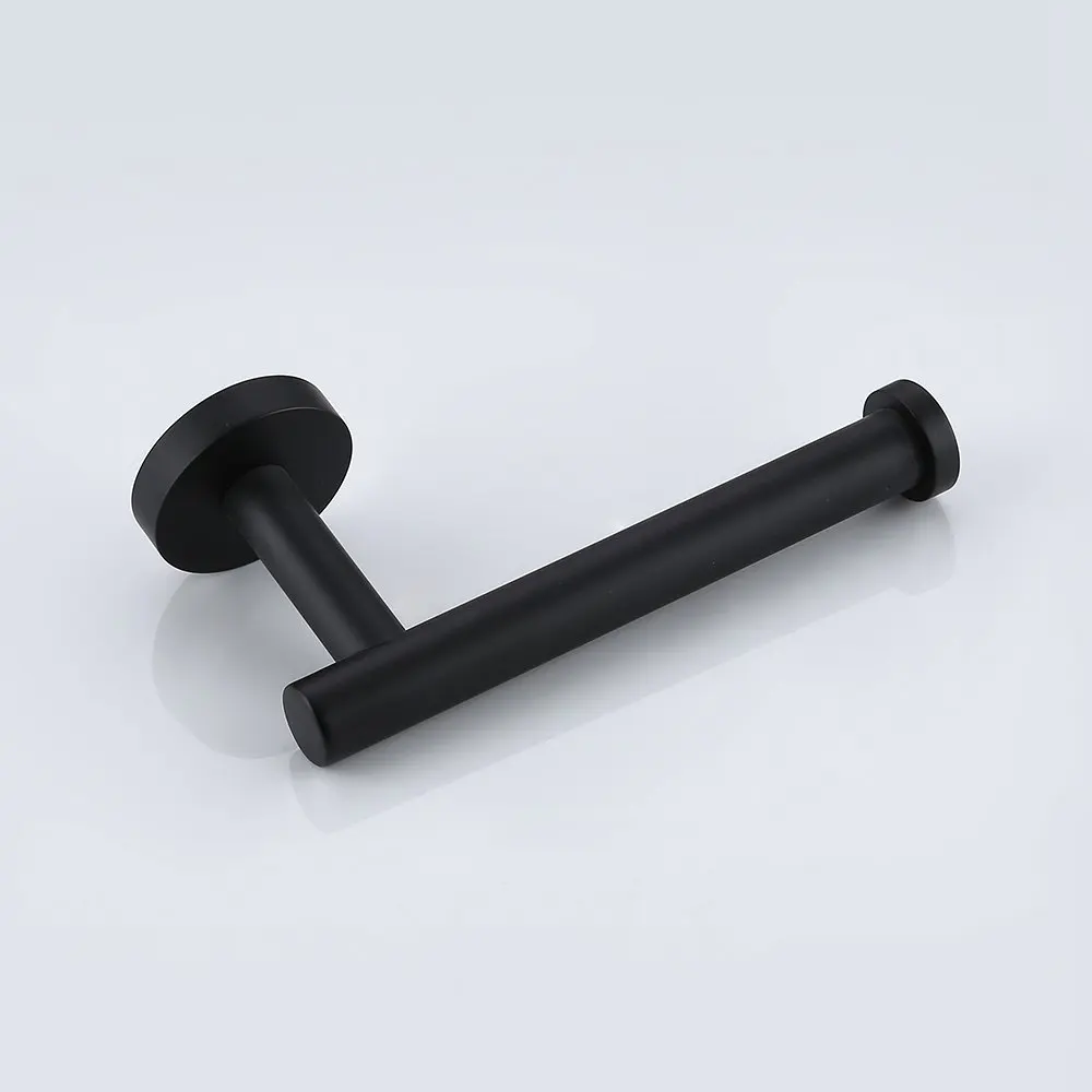 Matte Black Bath Roll Toilet Paper Holder Wall Mount Tissue Hook SUS304 Stainless Steel | Обустройство дома