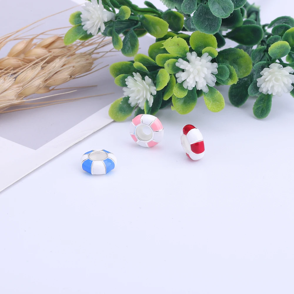 925 пробы серебряные подвески гладкие круглые бусины-пробки для изготовления