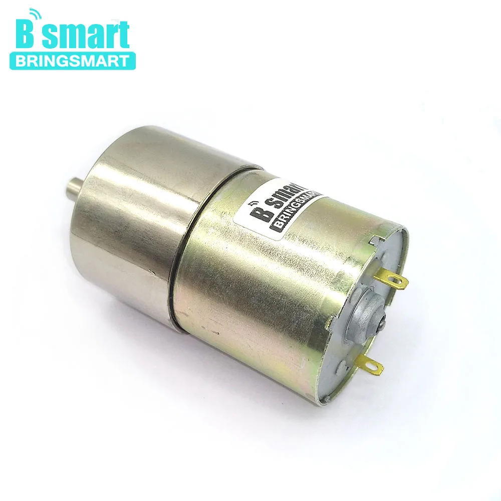 Bringsmart 37GB520 мини-мотор-редуктор 12 вольт двигатель постоянного тока с высоким крутящим моментом 24 вольт Реверсивный металлический электродвигатель части оборудования