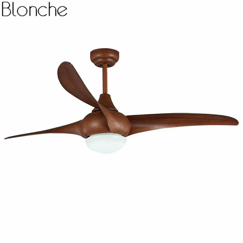 

Vintage 42inch LED Ceiling Fan with Lights Remote Control for Living Room Bedroom Home Industrial Wooden Ceiling Fan Lamp 220V