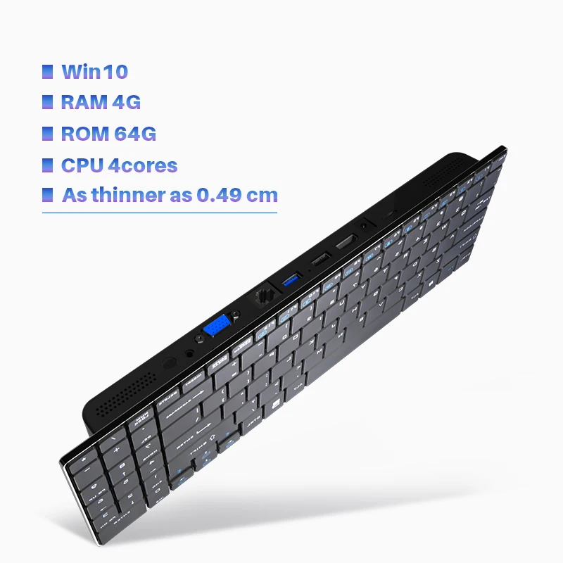 Мини ПК Windows 10 Intel 2 ГГц Z8350 HDMI VGA Беспроводной клавиатура мини небольшой настольный