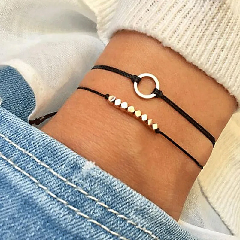 cc 2 шт./компл. Boho самолет Многослойные Браслеты браслеты для Для женщин географические открытия золотистый браслет браслеты женские ювелирные изделия - Окраска металла: cc