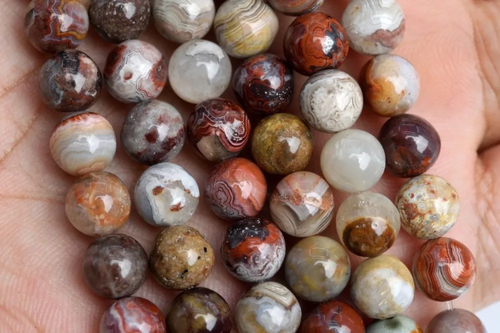 (Free Shipping) 1Strand 8mm Mexico Crazy Lace Agates Round Loose Bead 15.5 inch yl32303 | Украшения и аксессуары