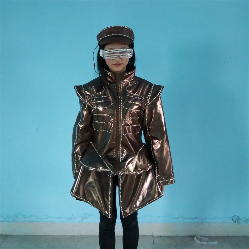 Женская униформа для официанта с очками шляпа подсветильник кой одежда