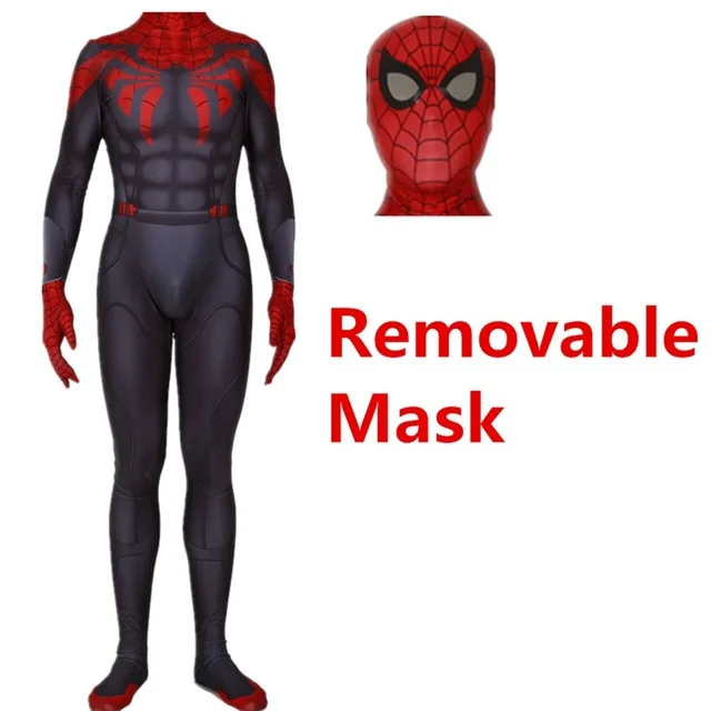 removable mask Костюм зентай для косплея супергероя-паука для взрослых - Цвет: removable mask