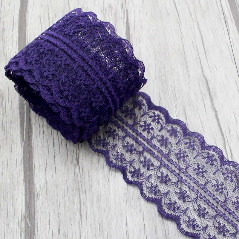 Lucia crafts, 5 ярдов/партия, 45 мм, мягкая кружевная лента, сделай сам, вышитая сетка, кружевная отделка, ткань для шитья, свадебное украшение, R0701