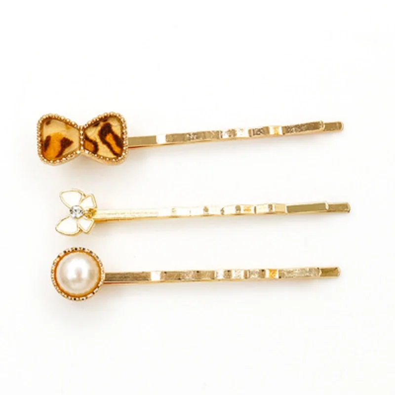 1Pcs Leaf shape Pearl Hair Clip Headwear for Women Girl Vintage Clips Pins Barrette Styling Tools Accessories 7 |