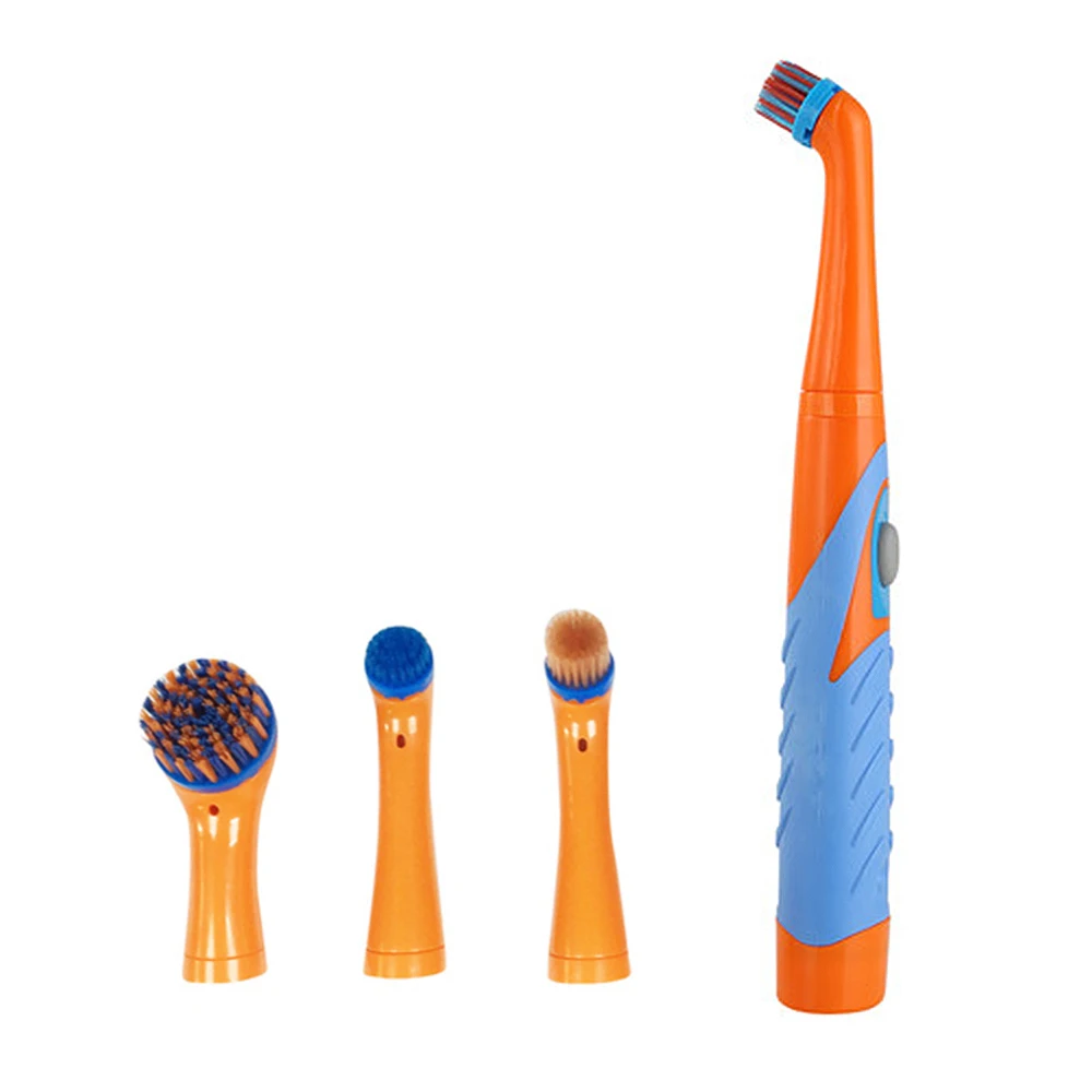 4 In1 Electric Cleaning Brush Sonic Scrubber Household Cleaner Tools Kitchen Toilet Hand Sink With Heads Accessories | Дом и сад