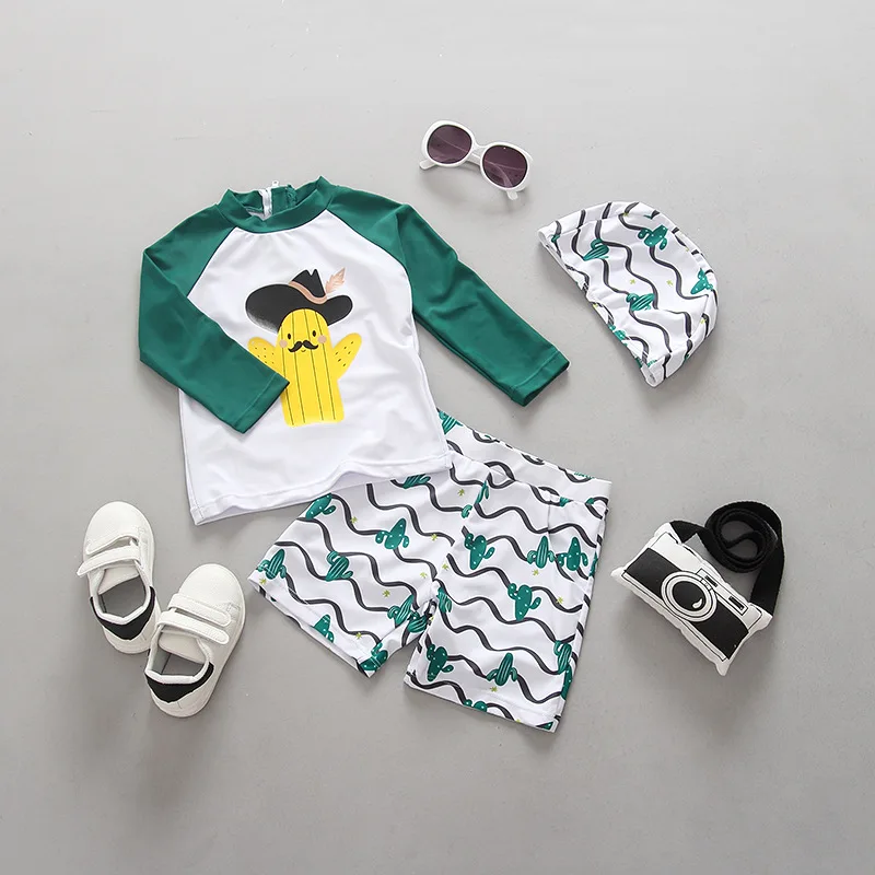 Детский купальный костюм с рисунком Рашгард Солнцезащитный купальник для