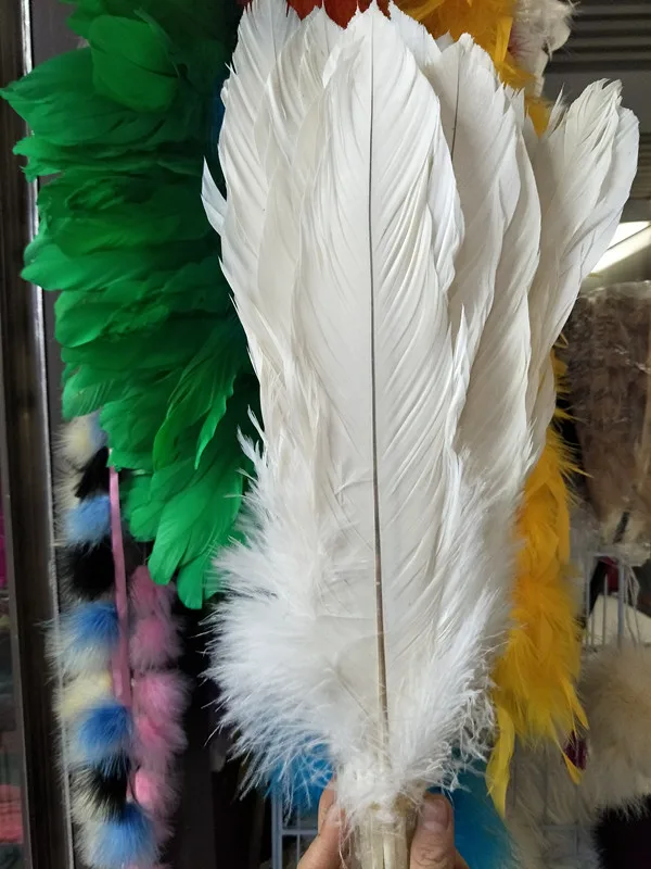 

wholesale high quality rare 50pcs natural white Eagle feathers 35-40cm/14-16 inch Clothing accessories stage performance