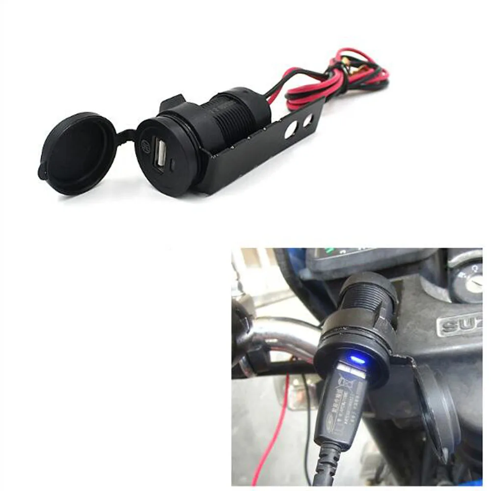 1Pcs 5V 1.5A Motorcycle Electric Car Phone Charger Cigarette Lighter Type USB Waterproof Modification 12V |