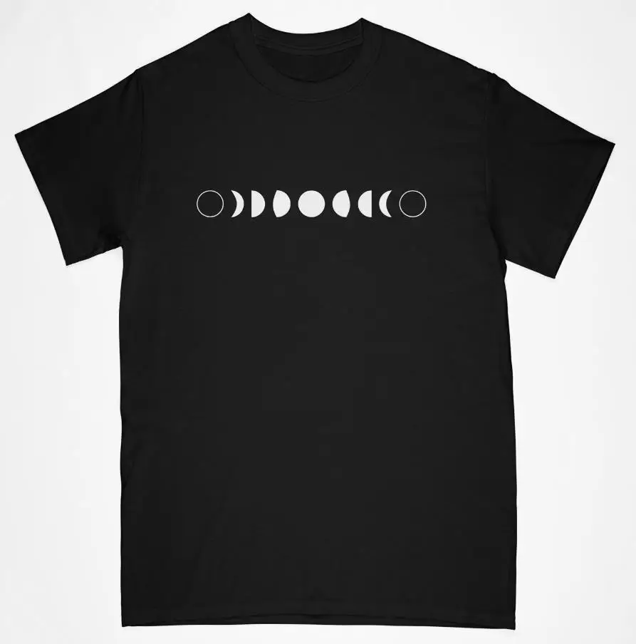 

Moon phases Print Women tshirt Cotton Casual Funny t shirt For Lady Girl Top Tee Hipster Drop Ship Y-99