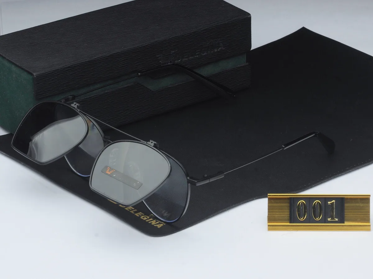 001 Black B Модные поляризованные солнцезащитные очки унисекс для женщин, солнцезащитные очки на застежке, розовые готические очки С Откидывающейся Крышкой, чехол - Цвет линз: 001 Black B
