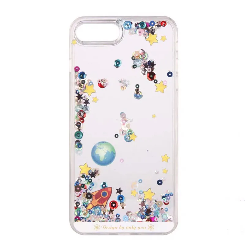 New Sequin Liquid Soft Edge Case Quicksand Phone For iPhone 6 6s 7 8 Plus X XS XR XSMAX Dark Transparent Back Cover |