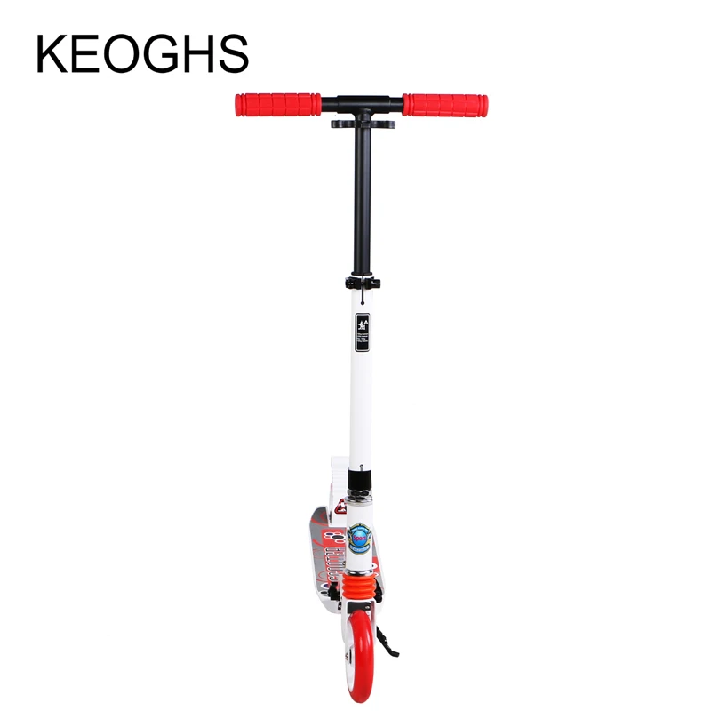 Скутер для взрослых складной из ПУ кожи 2 колеса светящийся Детский спорт на