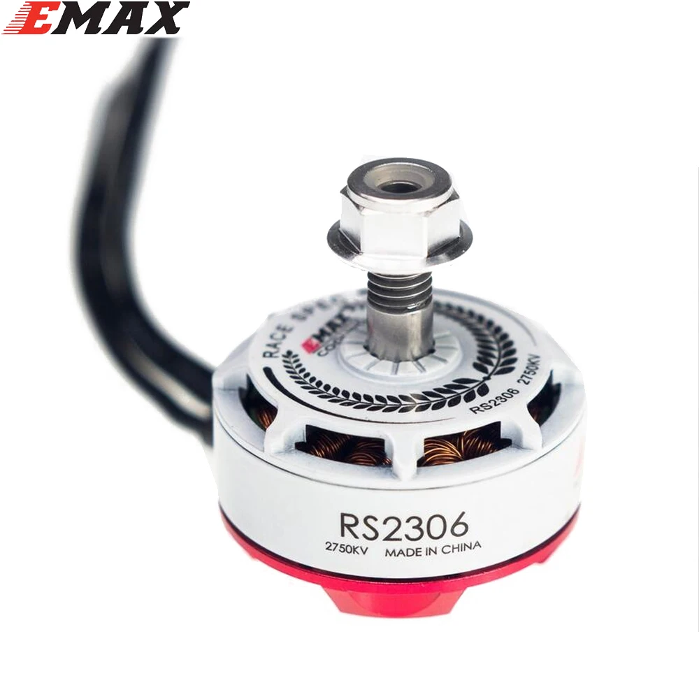 Фото Оригинальный белый мотор EMAX RS2306 2400 КВ/2700 кв RaceSpec для FPV Rc квадрокоптера №2