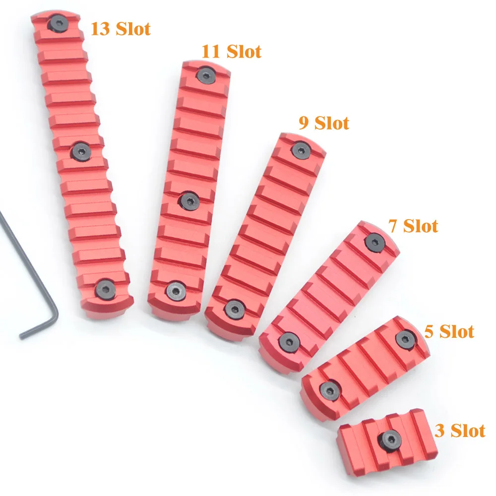 TriRock 3/5/7/9/11/13 Слоты Keymod Rail Section Picatinny/Weaver сегмент крепление для KEYMOD Handguard Rail_Red