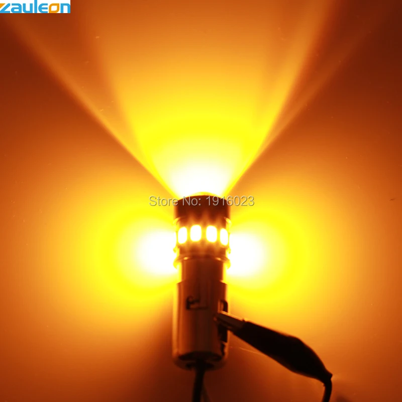 Zauleon 2 шт. 1156 BAU15S PY21W P21W 1157 P21/5W 5730 16LED янтарно желтый светильник для указателей
