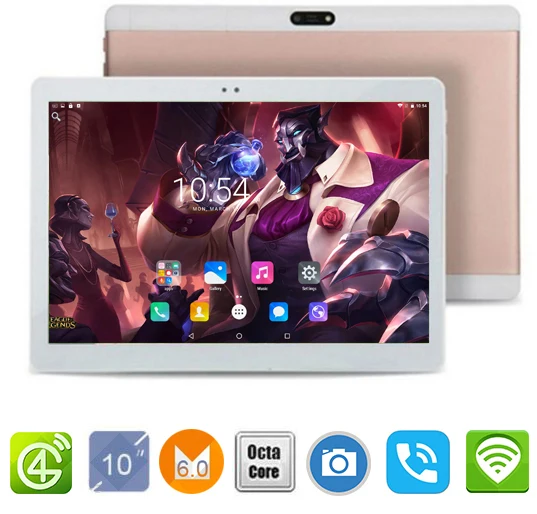 2017 Новинка 10 дюймов 4G LTE планшеты Восьмиядерный Android 6 0 RAM 4 Гб ROM 64 Две sim-карты 1920*1200
