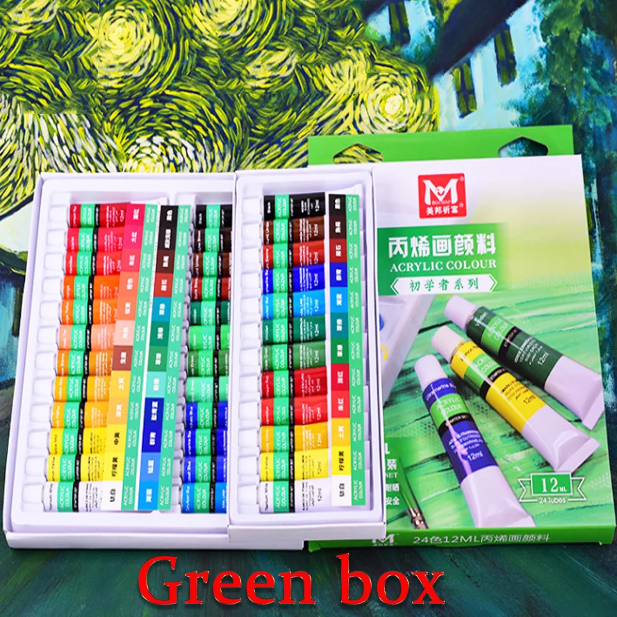 Набор для рисования на ногтях 24 цвета 12 цветов|acrylic paint|paint for fabricacrylic paint set |
