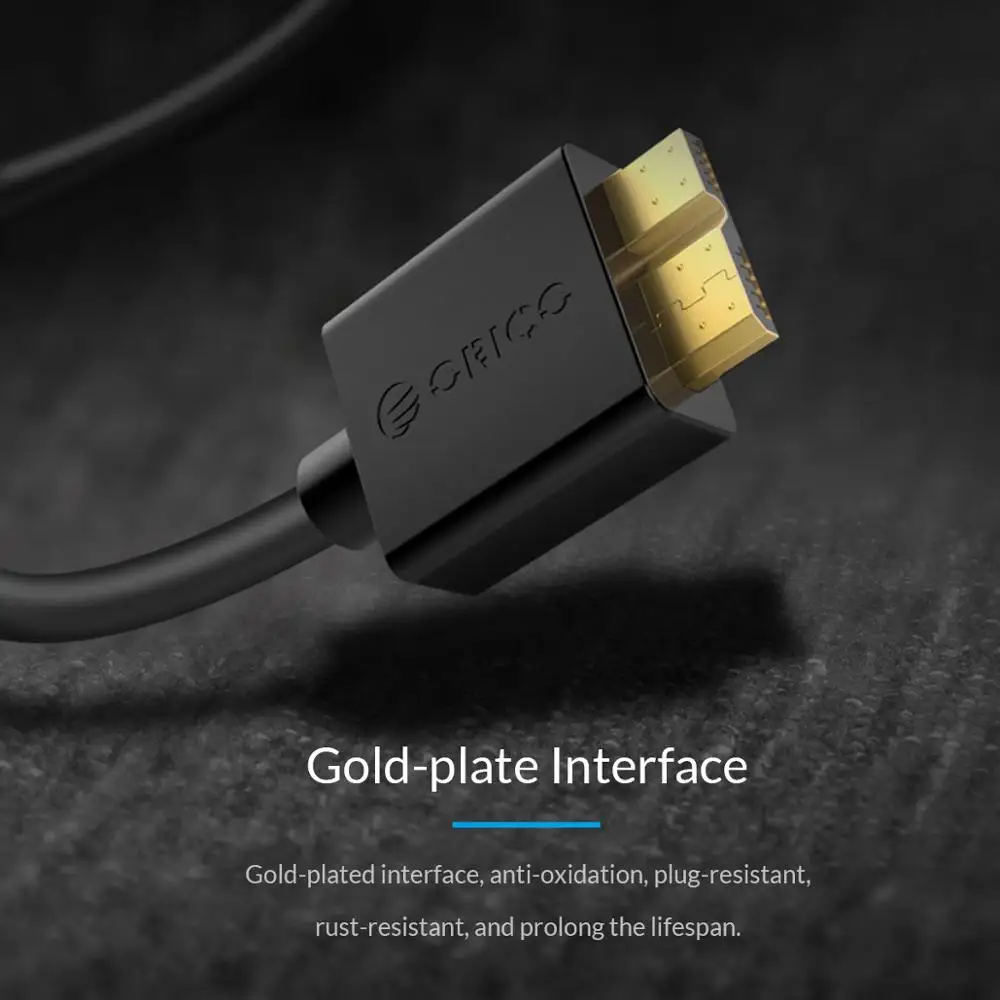ORICO Type c к Micro B кабель для передачи данных USB 3 0 5 Гбит/с высокоскоростное Расширение