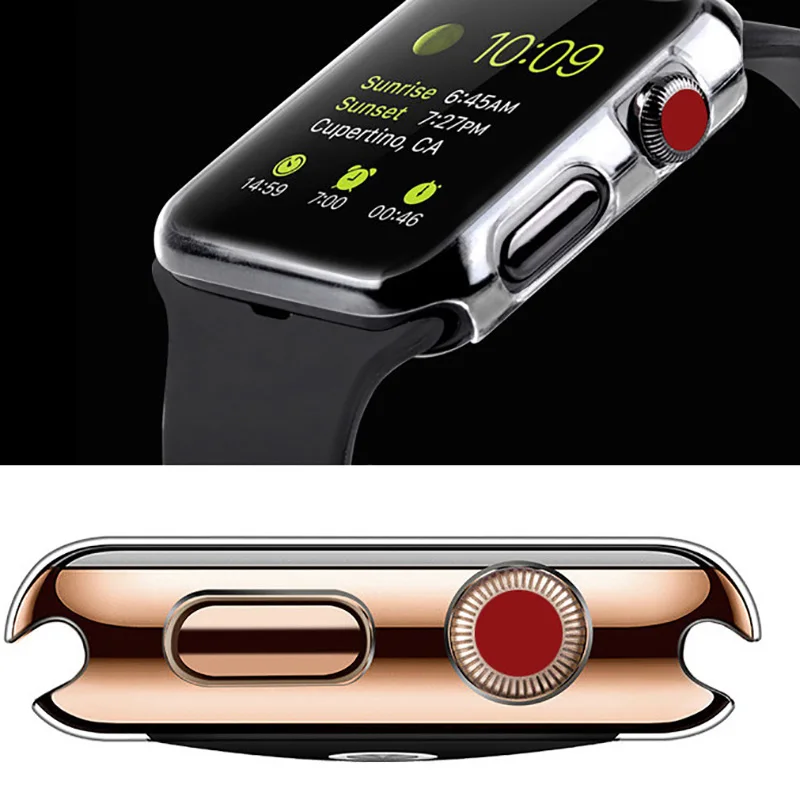 BBSW ультра тонкий жесткий пластиковый прозрачный защитный чехол для iWatch Apple Watch