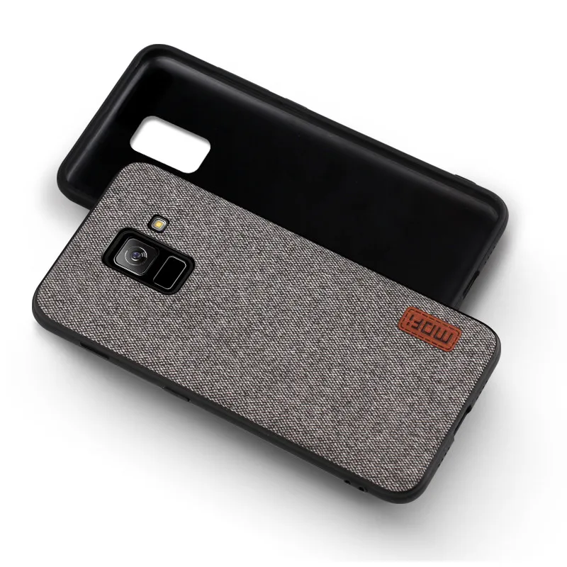gray Чехол MOFi для Galaxy A8 Plus чехол-накладка A8+ ударопрочный чехол-накладка тканевый чехол s силиконовый чехол MOFi для samsung A9 A7 чехол - Цвет: gray