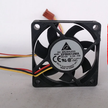 Бесплатная доставка DC12V 0.12A Вентилятор охлаждения процессора для Delta Electronics EFB0512MA-F00 сервер квадратный вентилятор 3 провода 5 см 50x50x10mm