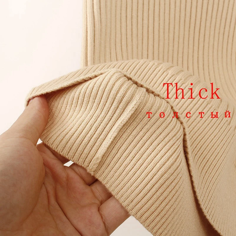 ONLYSVTER Turtleneck Sleeveless Women Pullover Sweater Autumn Winter Thick Warm Knitted Jumper Top Female Ribbed | Женская одежда