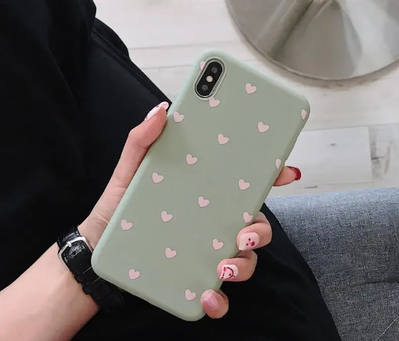 Для iphone 7 8X11 Pro Max чехол для iphone 6 S 6s XS чехол для Max XR для iphone 7 8 Plus чехол мягкий милый розовый чехол с сердцем для девочек