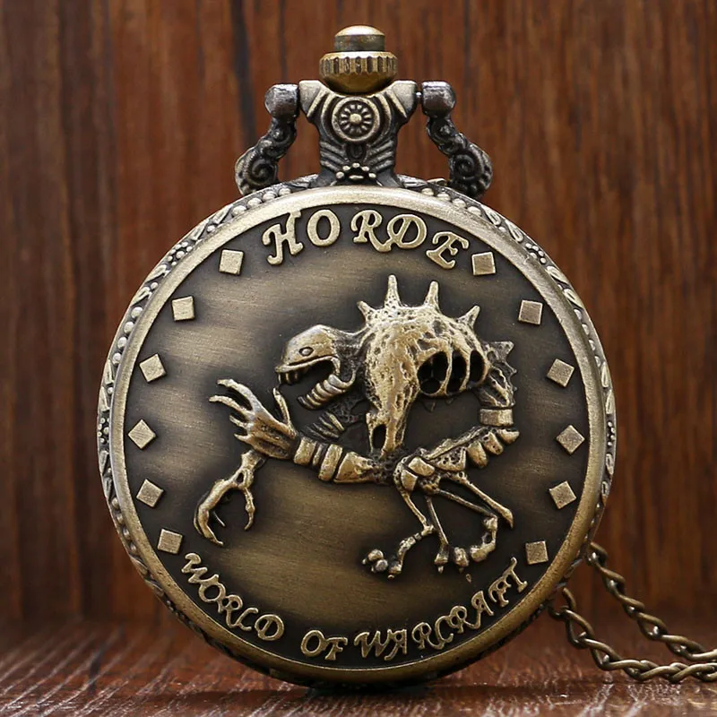 P92 Антикварные карманные часы WORLD OF WARCRAFT Для женщин Для мужчин часы Цепочки и ожерелья кулон с цепочкой Fob часы белый циферблат Подарки варкрафт - Цвет: P92