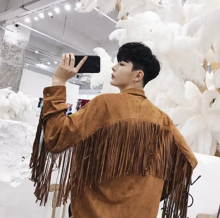 Модная приталенная пикантная Мужская рубашка в стиле панк с длинным рукавом