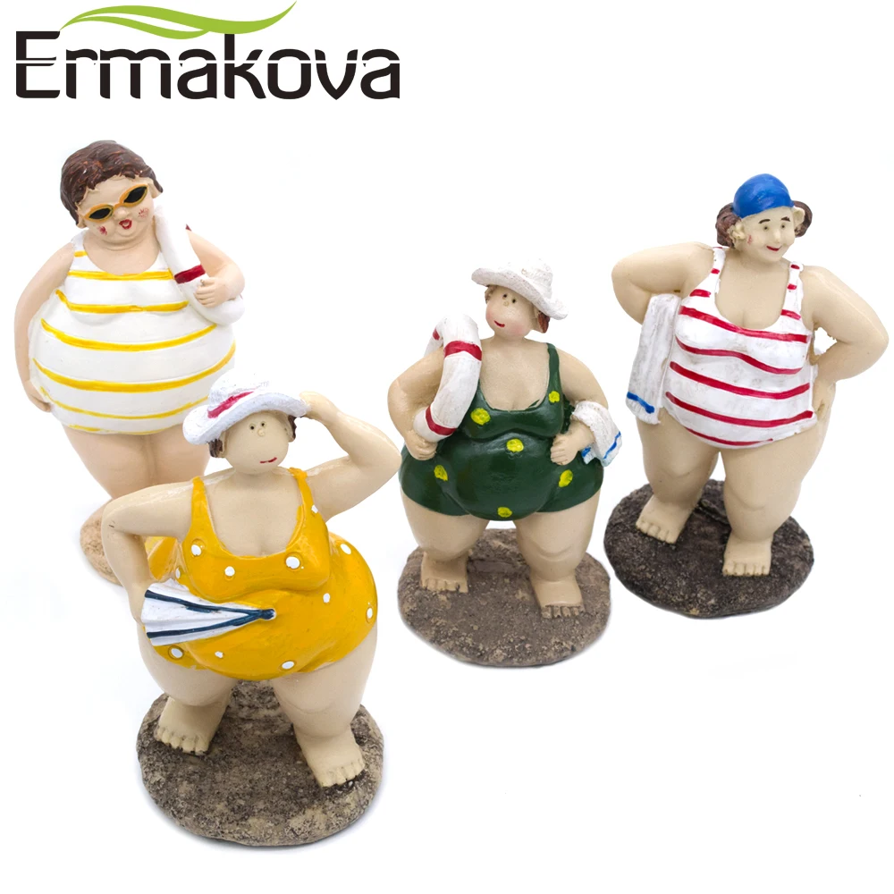 Эрмакова Смола пухлые красота жир леди Статуэтка Девушка Статуя хорошо