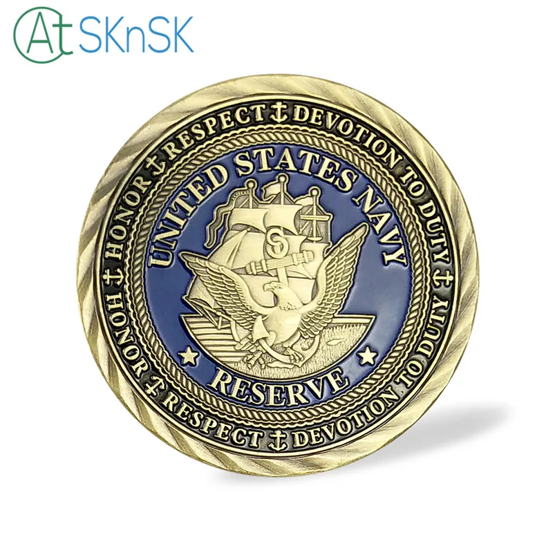US Navy Goat USN Challenge Coins Honor Антикварные Бронзовые памятные подарки сувенир | Дом и сад