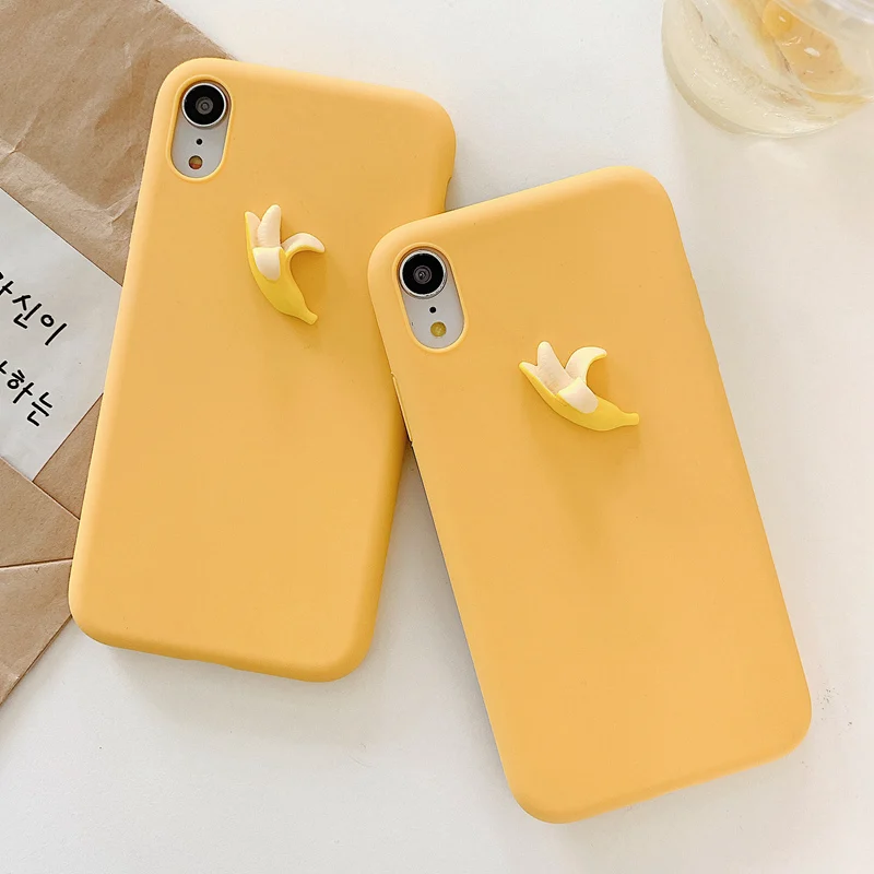Милый 3D желтый банан силиконовый чехол для huawei P30 mate 20 10 Pro P20 Lite P10 Nova 3 3i 4 Honor P Smart Plus