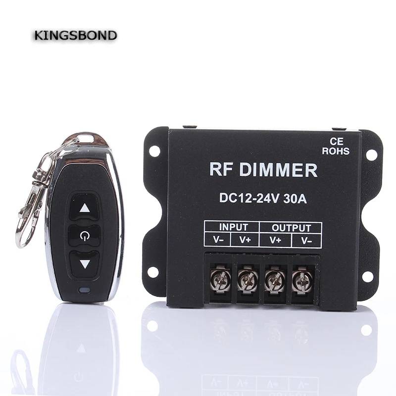 DC 12 24V 30A Max светодиодный алюминиевый чехол с одним цветным диммером черный для SMD