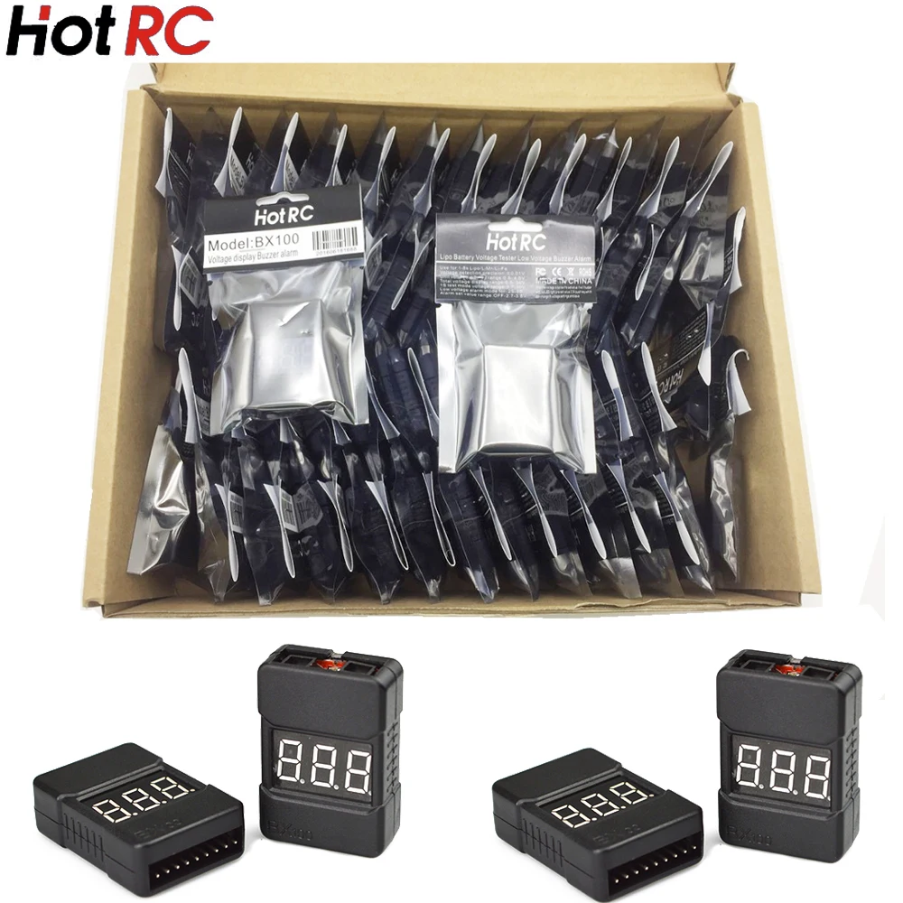 Высокое качество 50 шт./кор. Hotrc низкая Напряжение метр тестер BX100 Высокая Точность